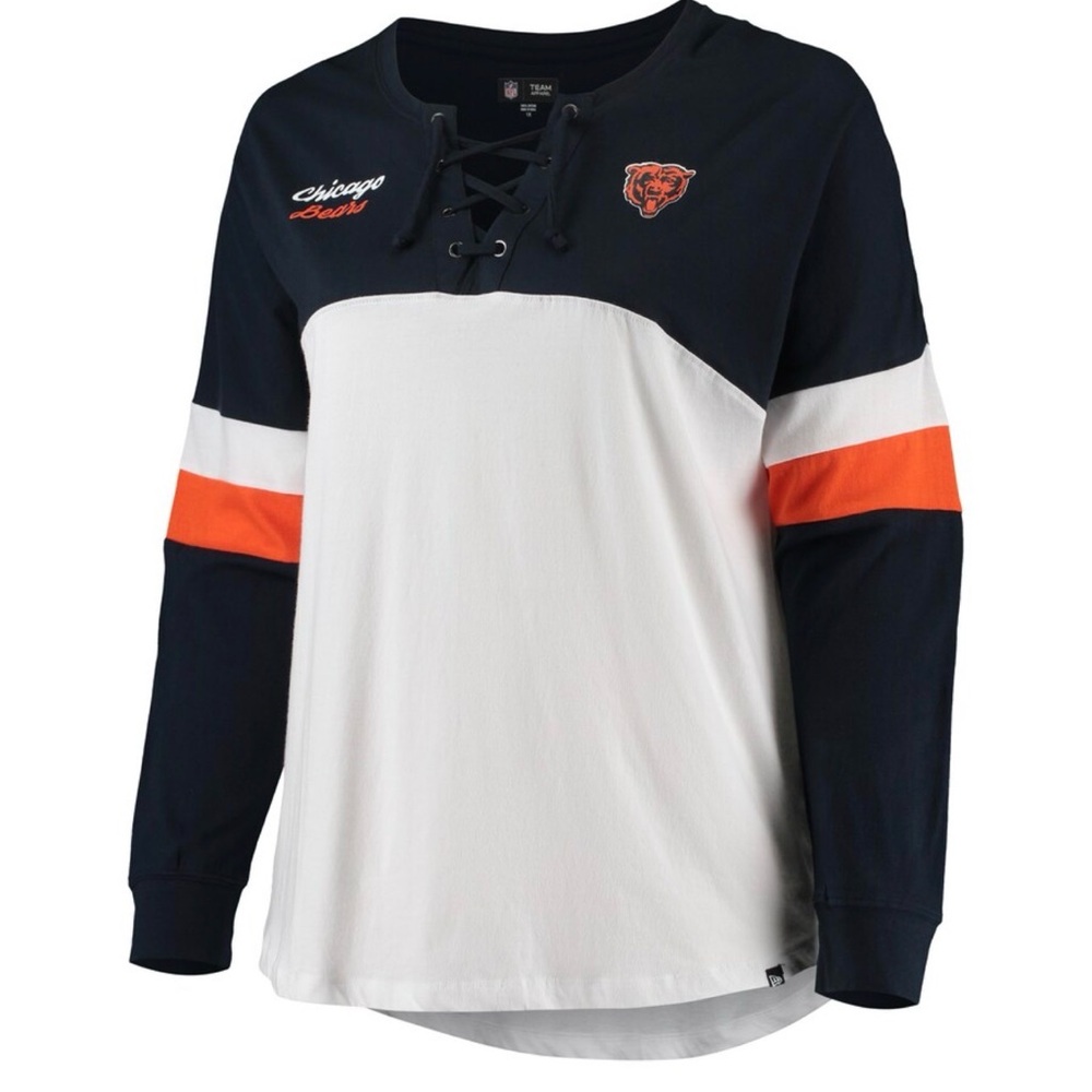 Women’s Plus Chicago Bears Long Sleeve Shirt - Navy and White 3x NWT - Picture 2 of 6